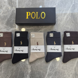 POLO 양모 양말 5족 세트