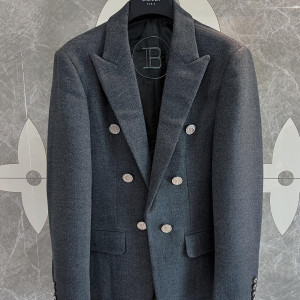 BALMAIN 그레이 더블 재킷