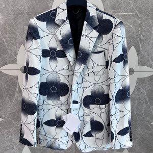 루이 만판 프린트 긴팔 남성 정장